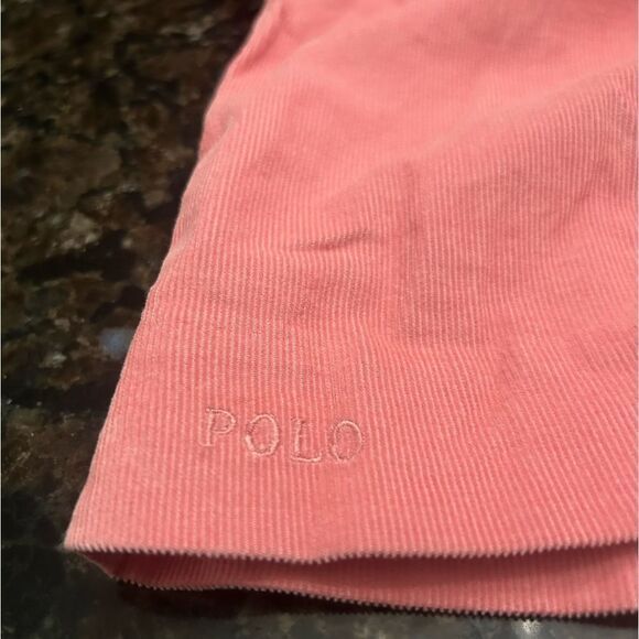 Ralph Lauren Polo Ruffled Cotton Coduroy Pink Dresss - Picture 5 of 5